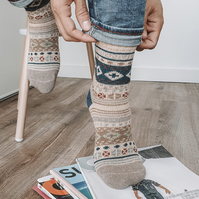 Lot De 5 Paires De Chaussettes Style Nordique - En Laine, Coton, Polyester, Taille Unique Femme (neuf)